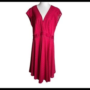 Lane Bryant Fit and Flare V-Neck Dress